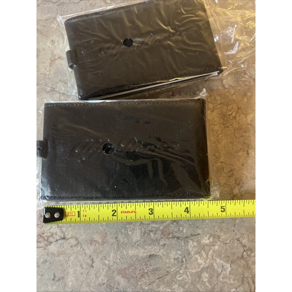 Pair of 2 Alfa Romeo Black Leather Luggage Tags